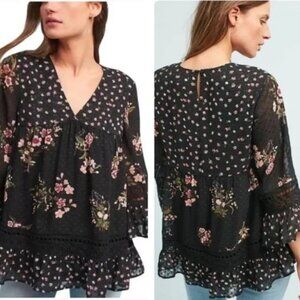 Maeve Steffy Lace Ruffle Top | Anthropologie